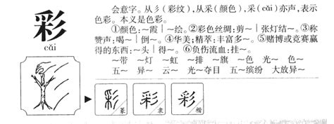 彩字五行|彩的意思，彩字的意思